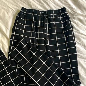 White Square Illusion Pants.